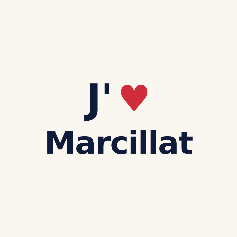 Tasse personnalisée Marcillat — design J'aime Marcillat