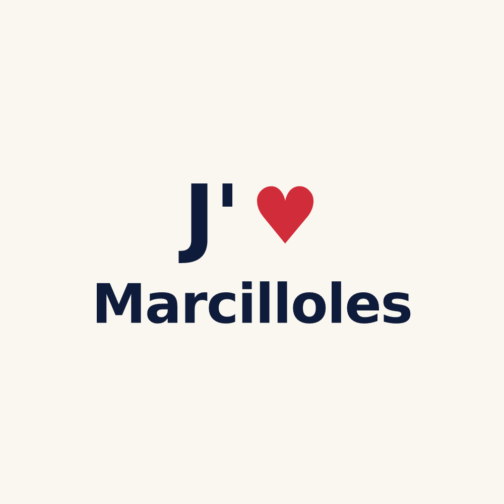 Tasse personnalisée Marcilloles — design J'aime Marcilloles