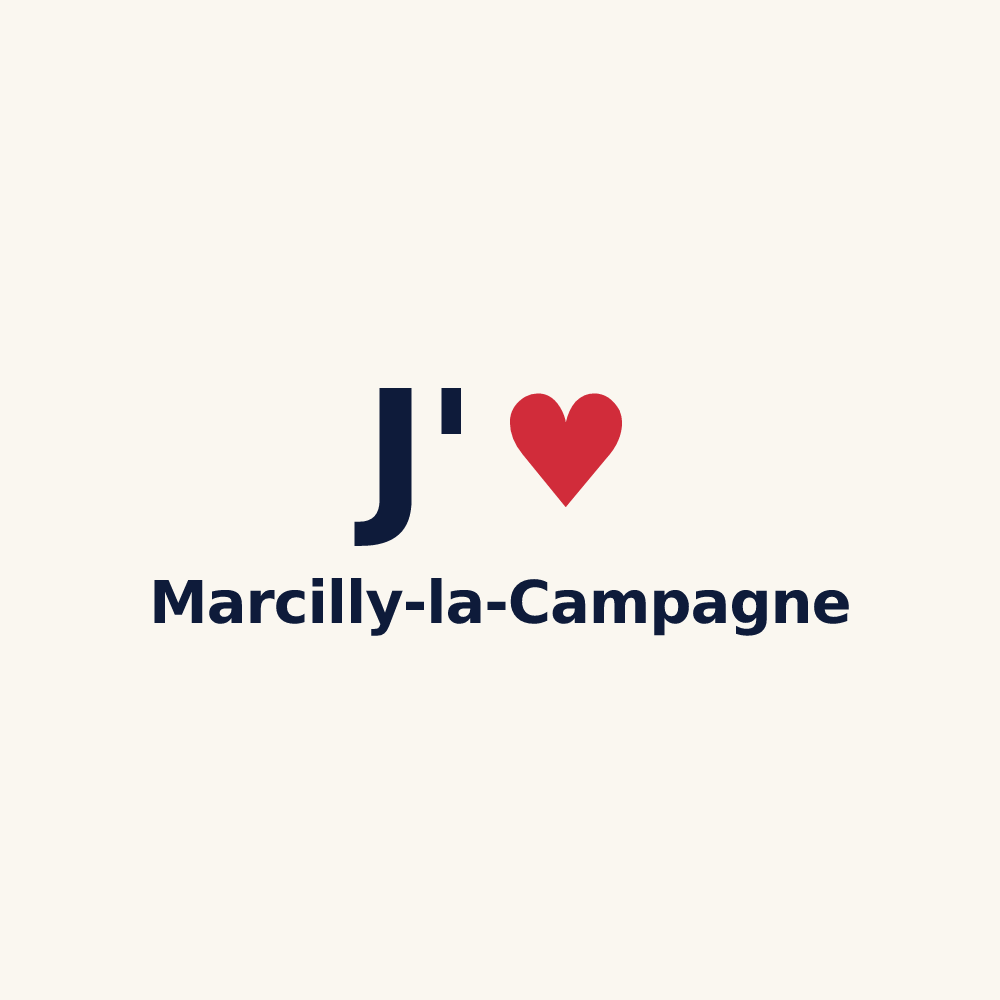 Tasse personnalisée Marcilly-la-Campagne — design J'aime Marcilly-la-Campagne