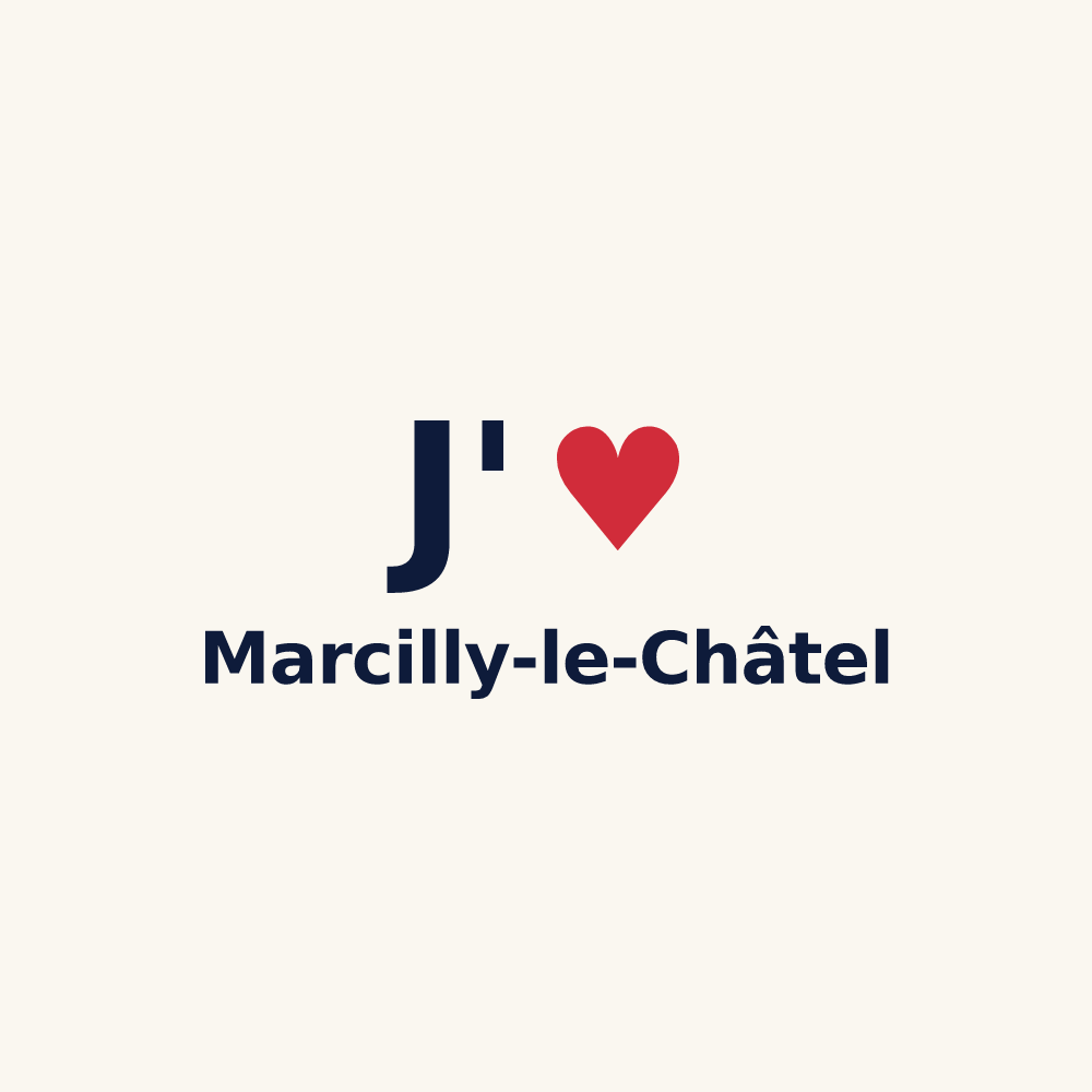 Tasse personnalisée Marcilly-le-Châtel — design J'aime Marcilly-le-Châtel