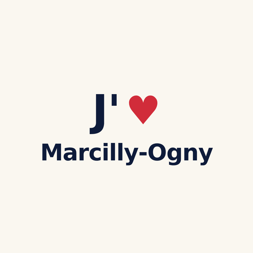 Tasse personnalisée Marcilly-Ogny — design J'aime Marcilly-Ogny