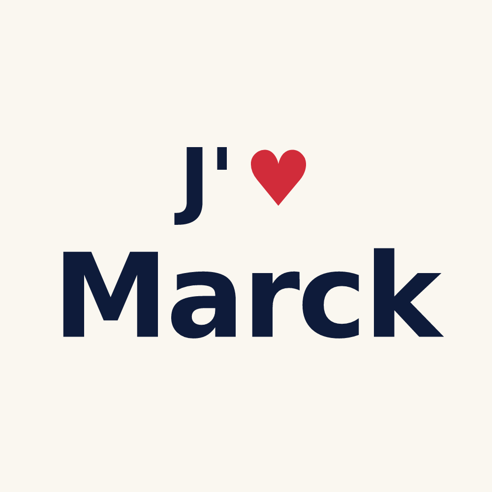 Tasse personnalisée Marck — design J'aime Marck