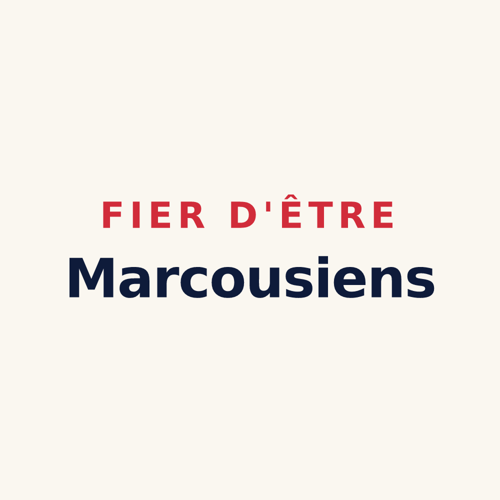 Tasse « Fier d'être Marcousiens » — design pour Marcoux