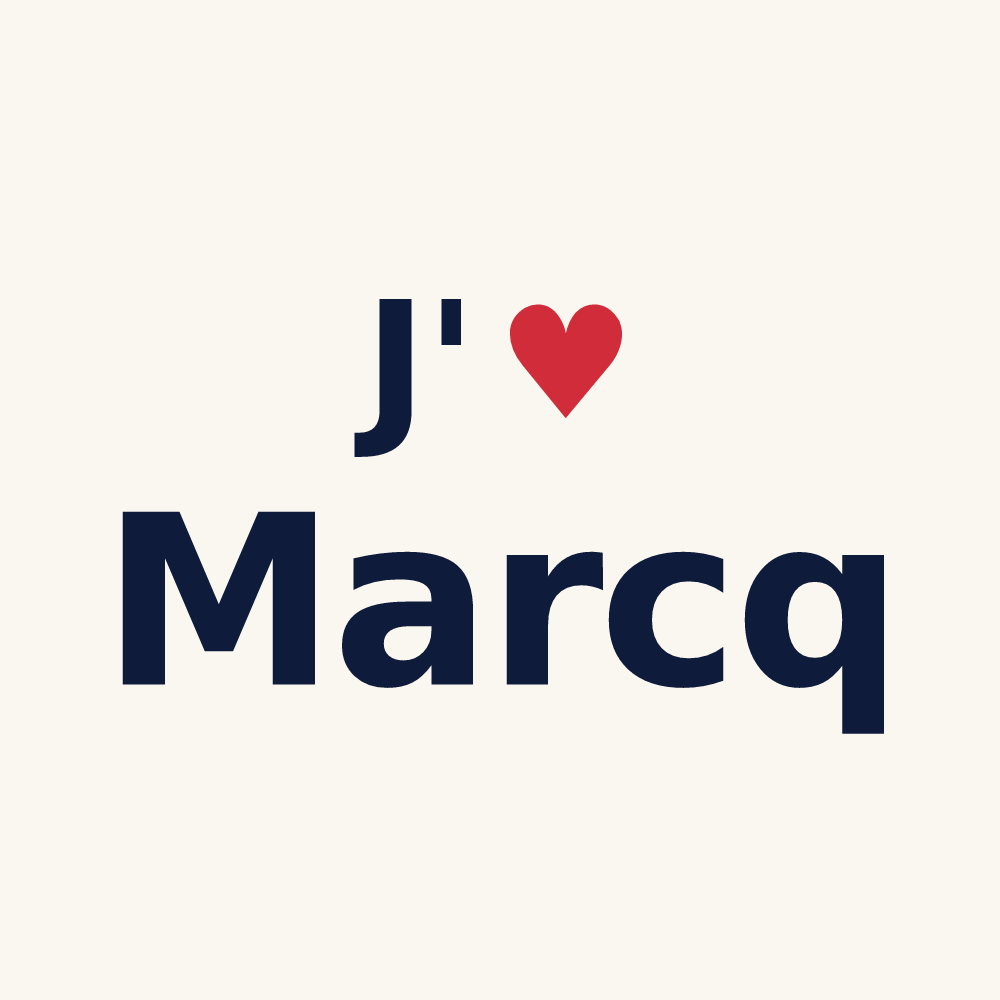 Tasse personnalisée Marcq — design J'aime Marcq