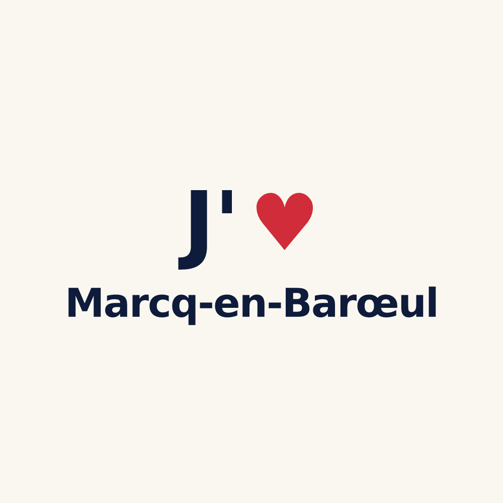 Tasse personnalisée Marcq-en-Barœul — design J'aime Marcq-en-Barœul