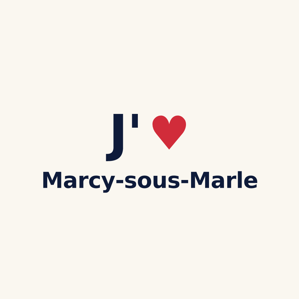 Tasse personnalisée Marcy-sous-Marle — design « J'aime Marcy-sous-Marle » imprimé sur la tasse