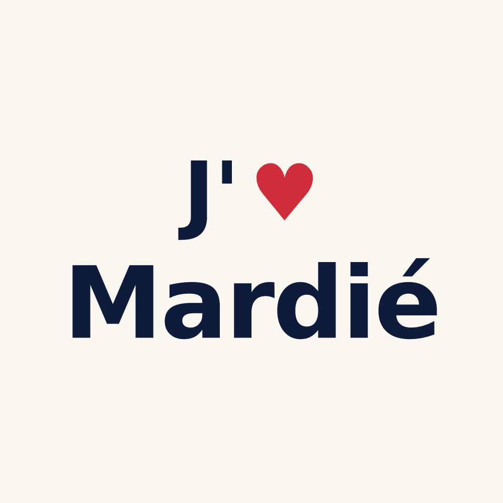Tasse personnalisée Mardié — design J'aime Mardié