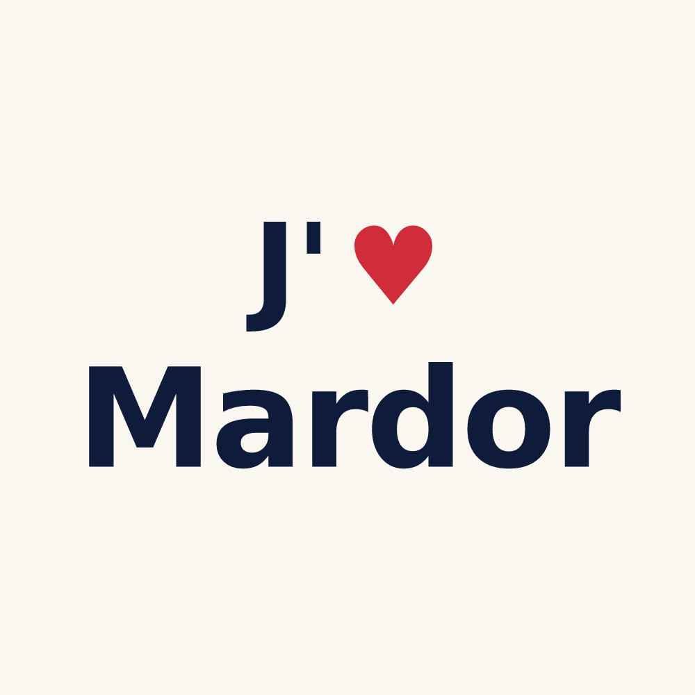 Tasse personnalisée Mardor — design J'aime Mardor