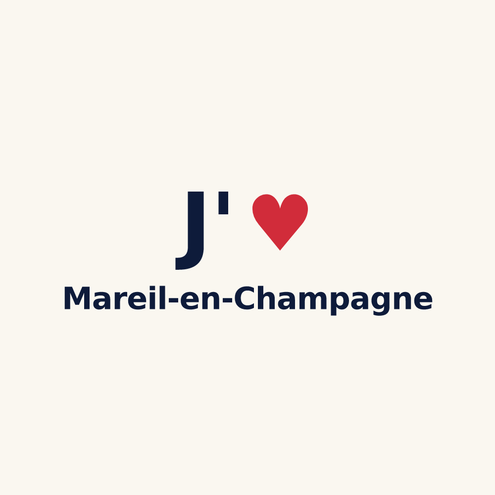Tasse personnalisée Mareil-en-Champagne — design J'aime Mareil-en-Champagne