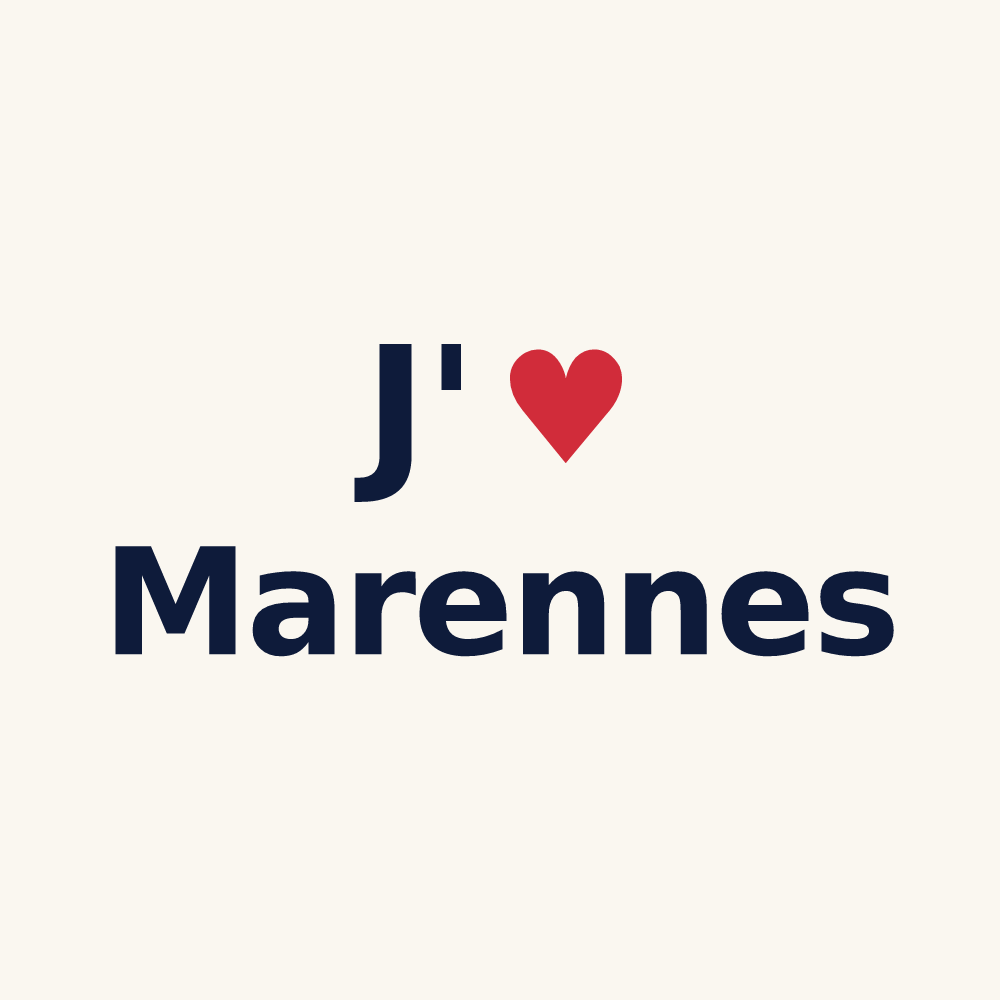 Tasse personnalisée Marennes — design J'aime Marennes