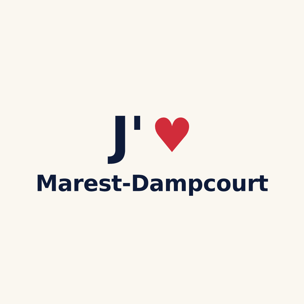 Tasse personnalisée Marest-Dampcourt — design J'aime Marest-Dampcourt