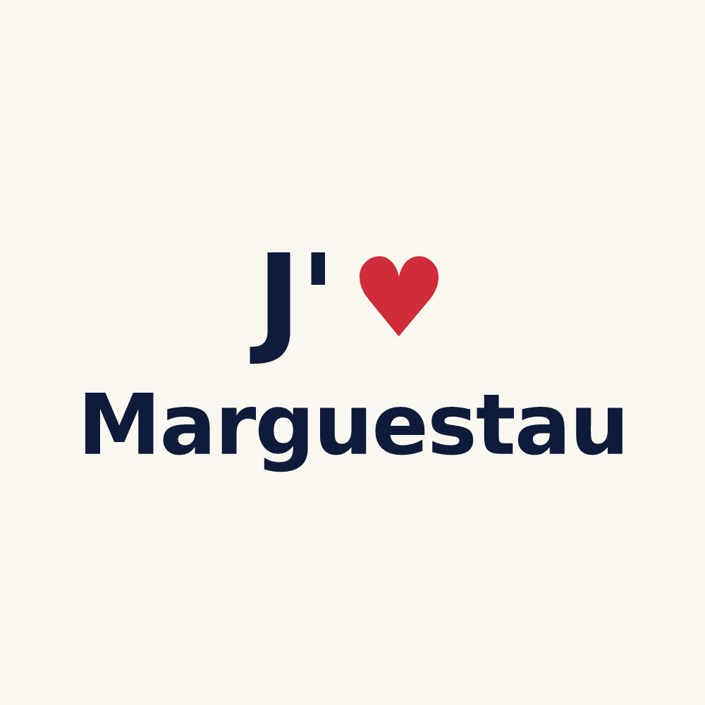 Tasse personnalisée Marguestau — design J'aime Marguestau