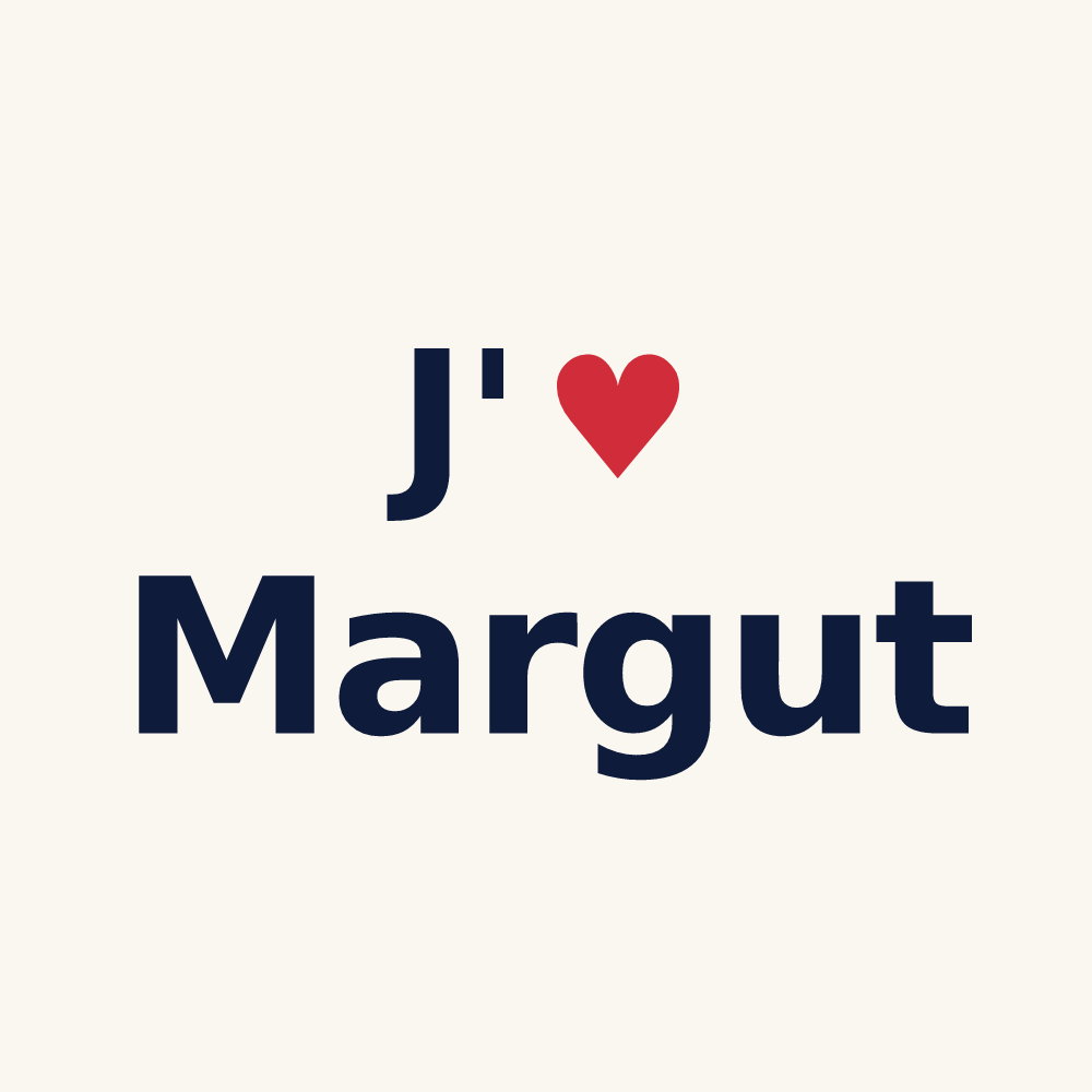 Tasse personnalisée Margut — design J'aime Margut