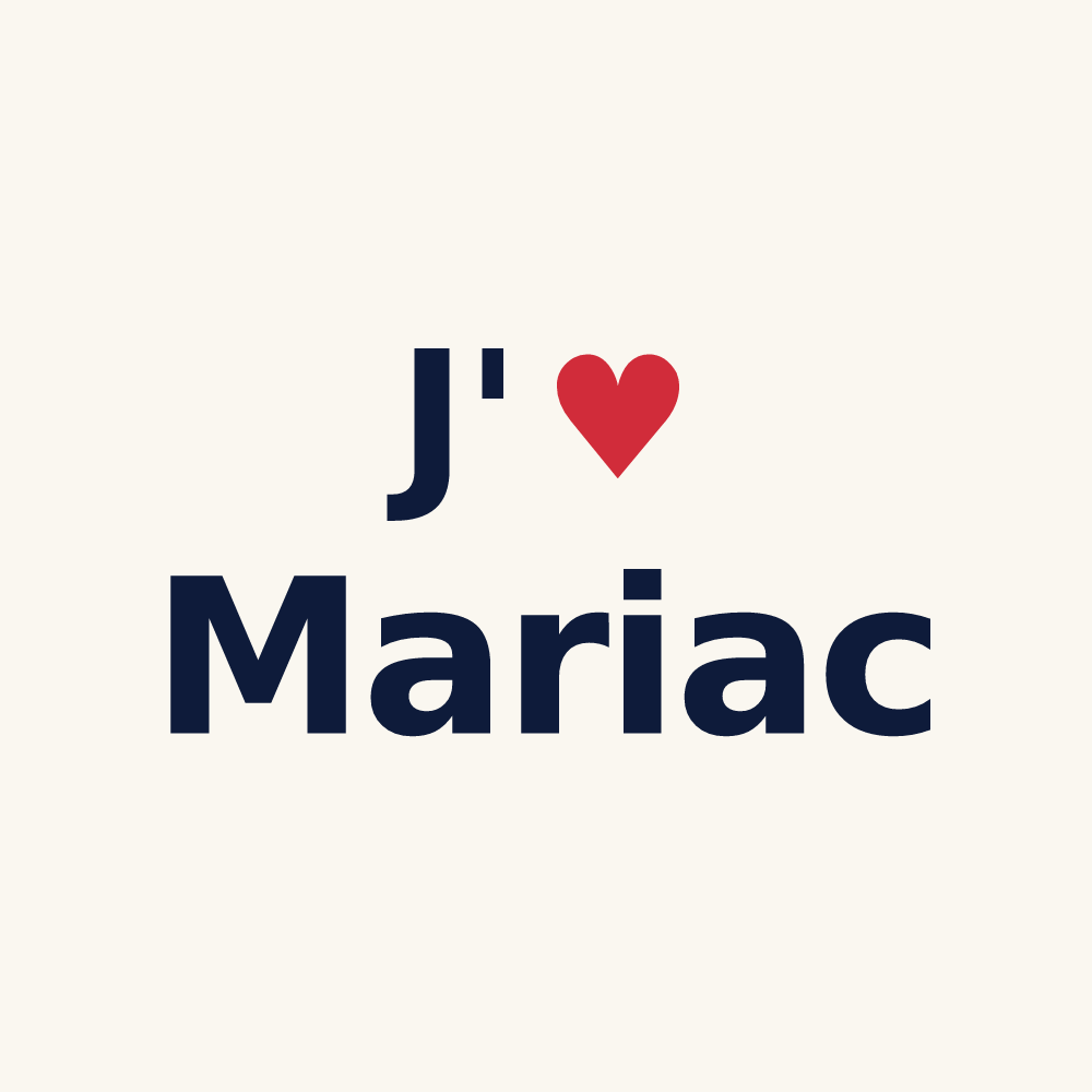 Tasse personnalisée Mariac — design J'aime Mariac