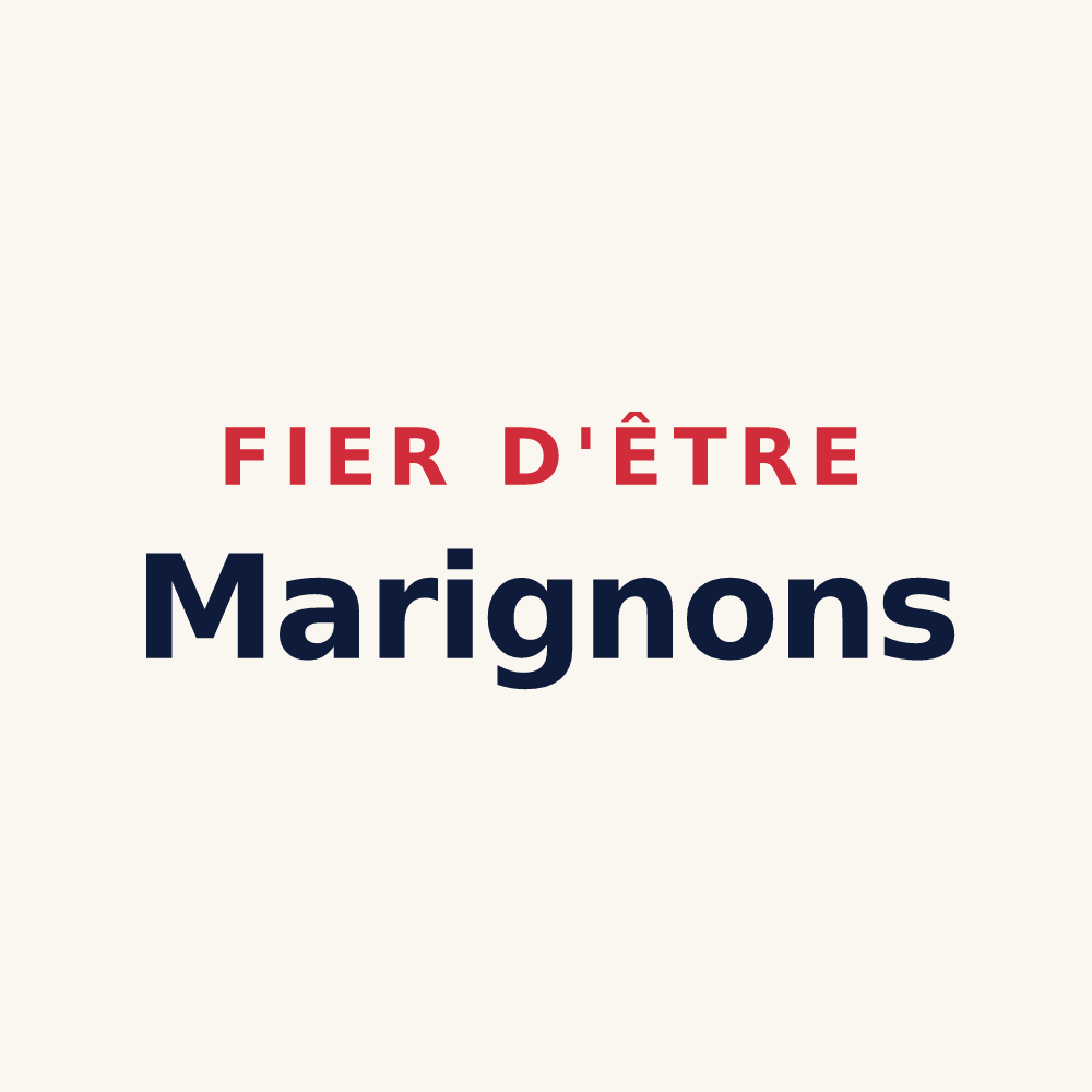 Tasse « Fier d'être Marignons » — design pour Marigny-le-Châtel