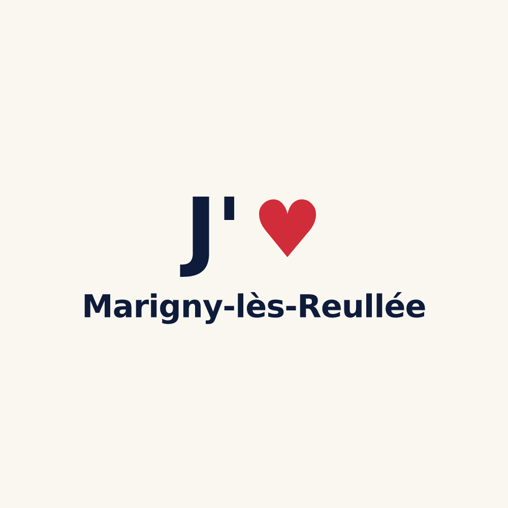 Tasse personnalisée Marigny-lès-Reullée — design J'aime Marigny-lès-Reullée
