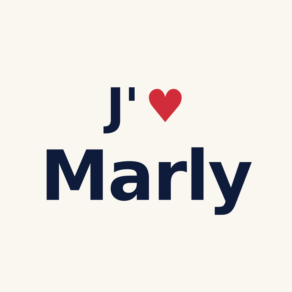 Tasse personnalisée Marly — design « J'aime Marly » imprimé sur la tasse