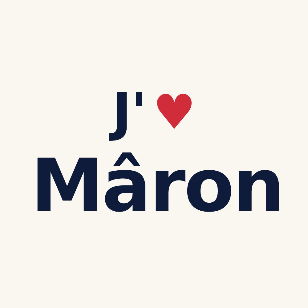 Tasse personnalisée Mâron — design « J'aime Mâron » imprimé sur la tasse
