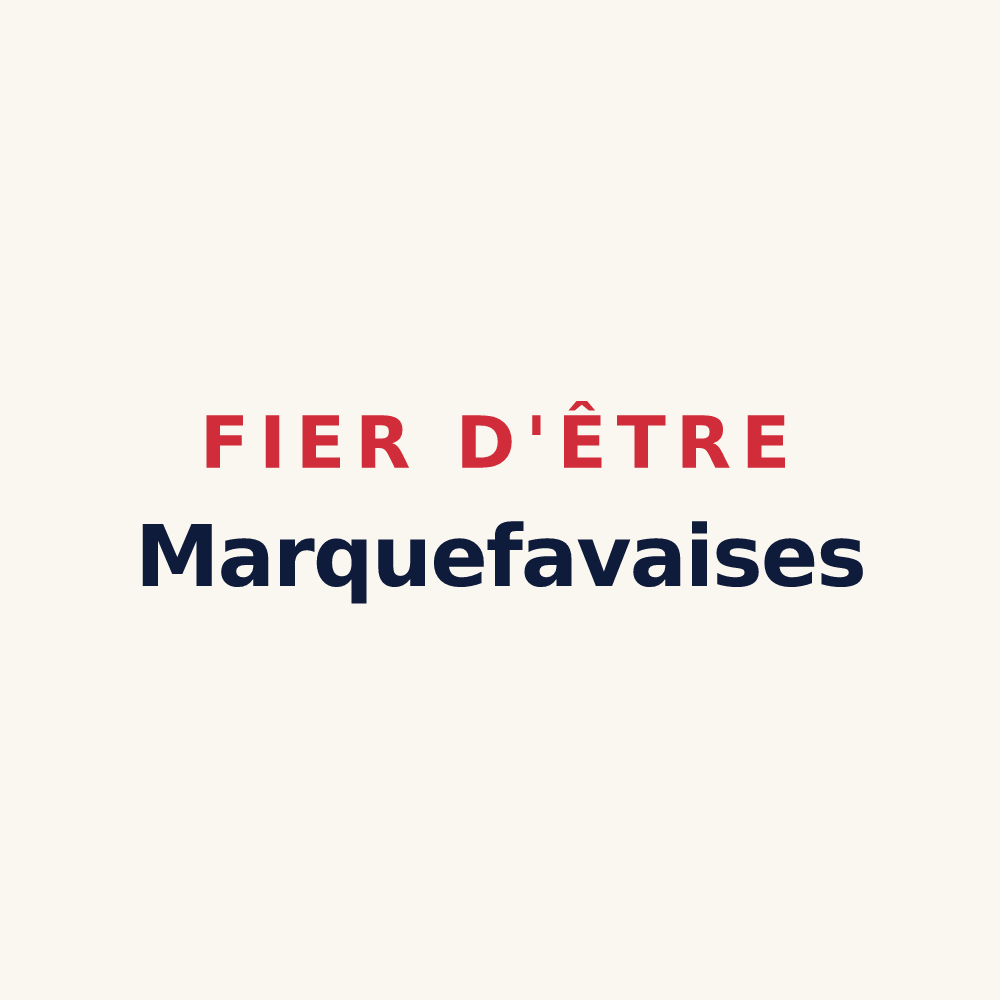Tasse « Fier d'être Marquefavaises » — design pour Marquefave