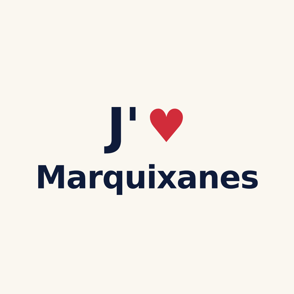 Tasse personnalisée Marquixanes — design J'aime Marquixanes