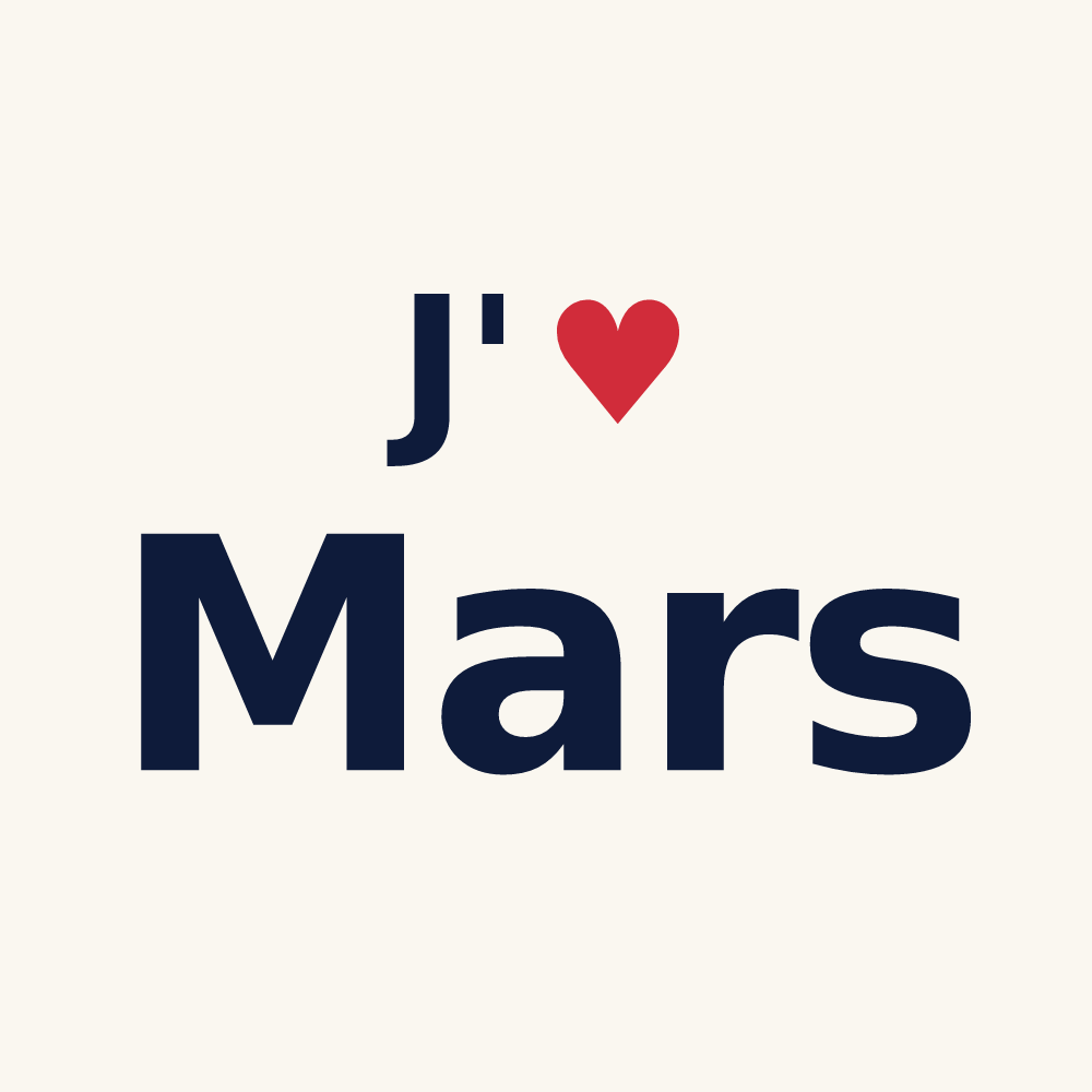 Tasse personnalisée Mars — design J'aime Mars