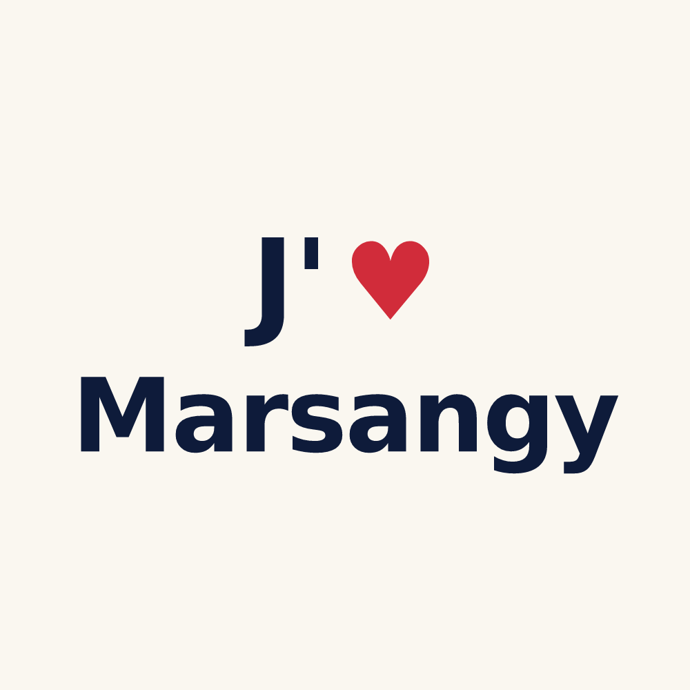 Tasse personnalisée Marsangy — design J'aime Marsangy