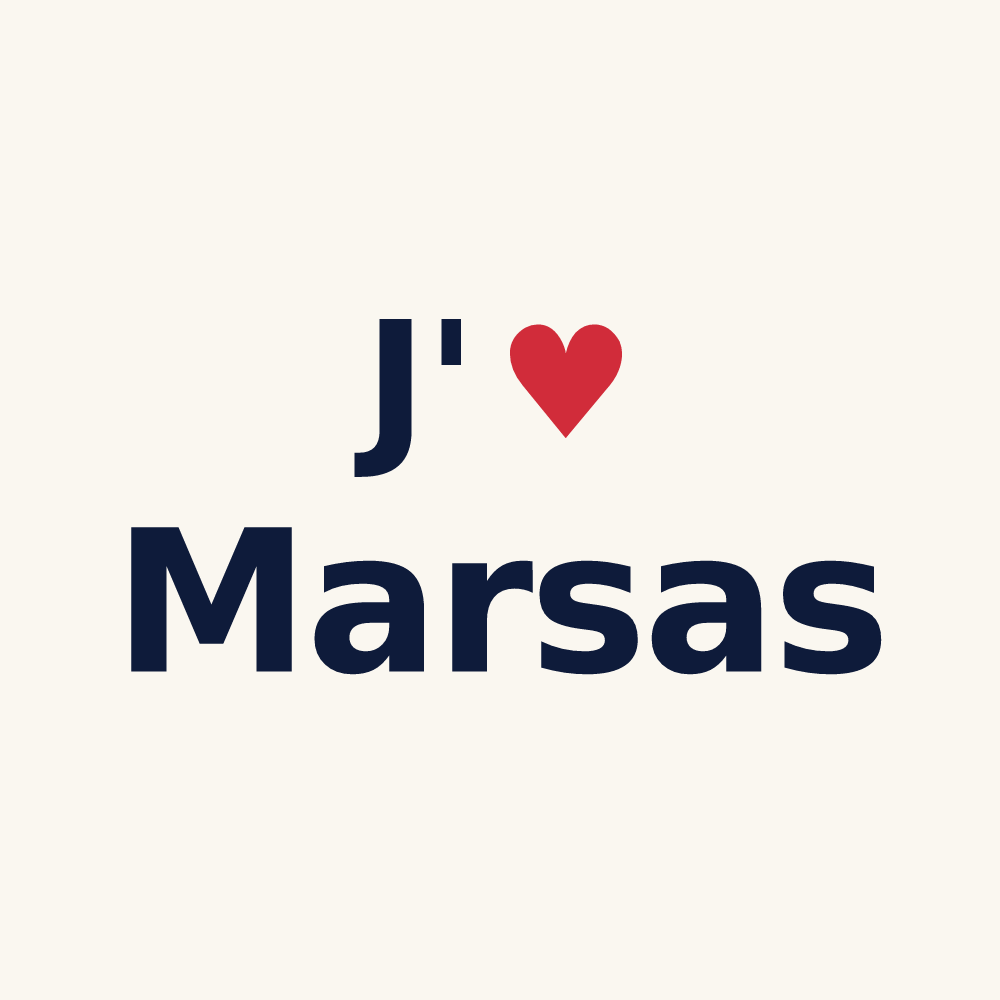 Tasse personnalisée Marsas — design J'aime Marsas