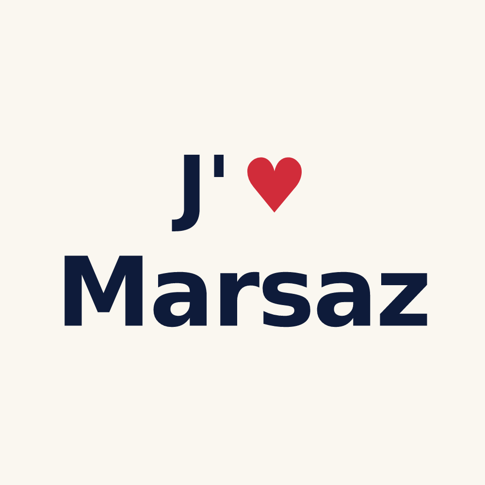 Tasse personnalisée Marsaz — design J'aime Marsaz