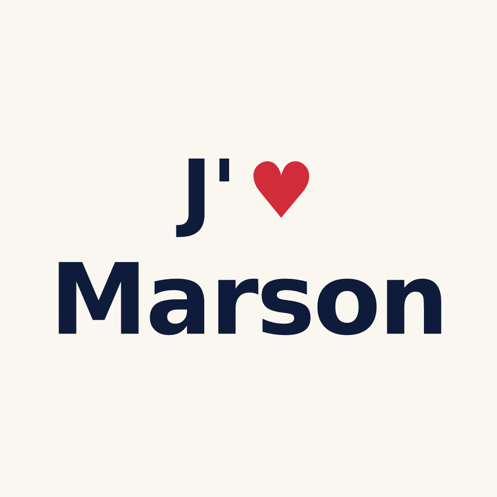 Tasse personnalisée Marson — design J'aime Marson