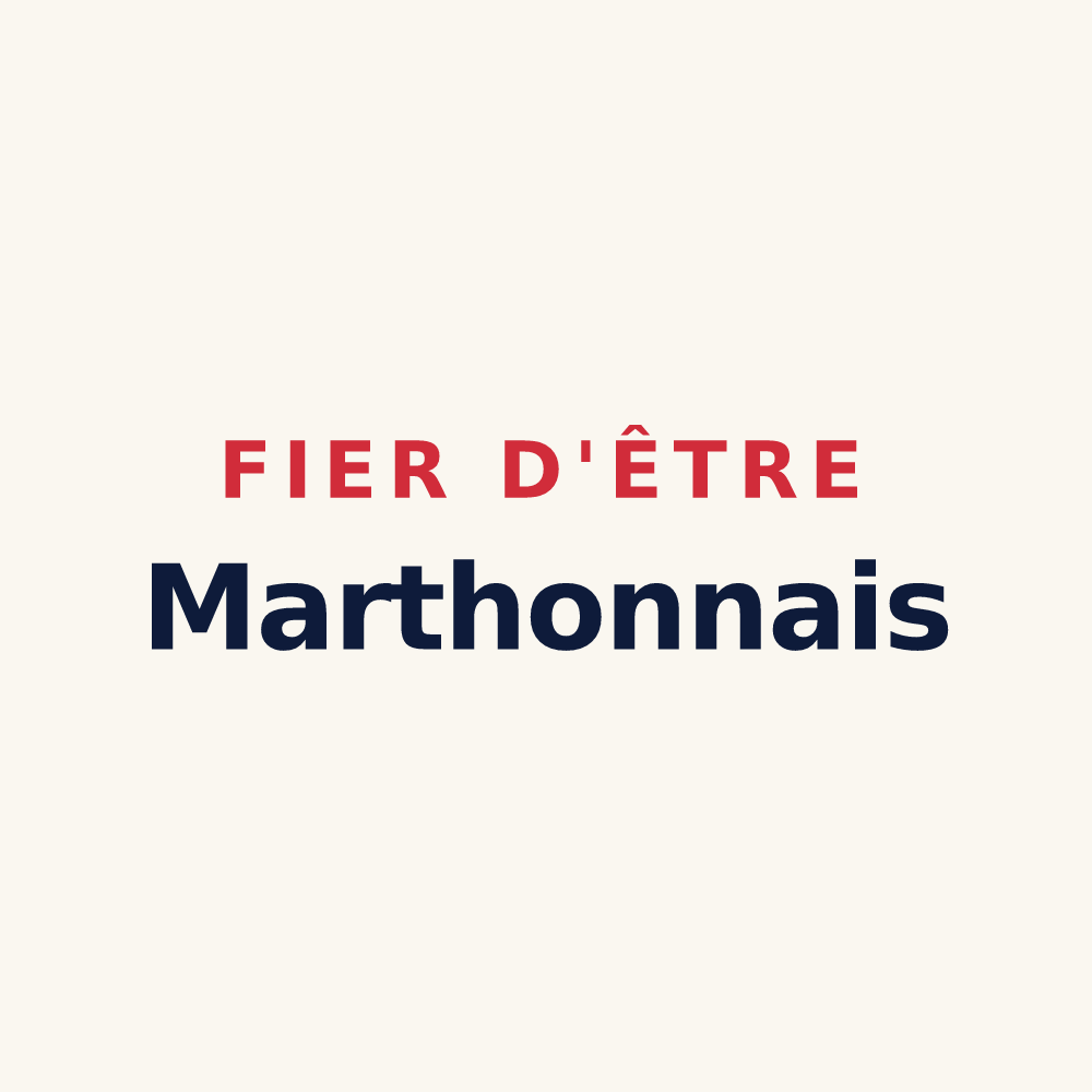 Tasse « Fier d'être Marthonnais » — design pour Marthon