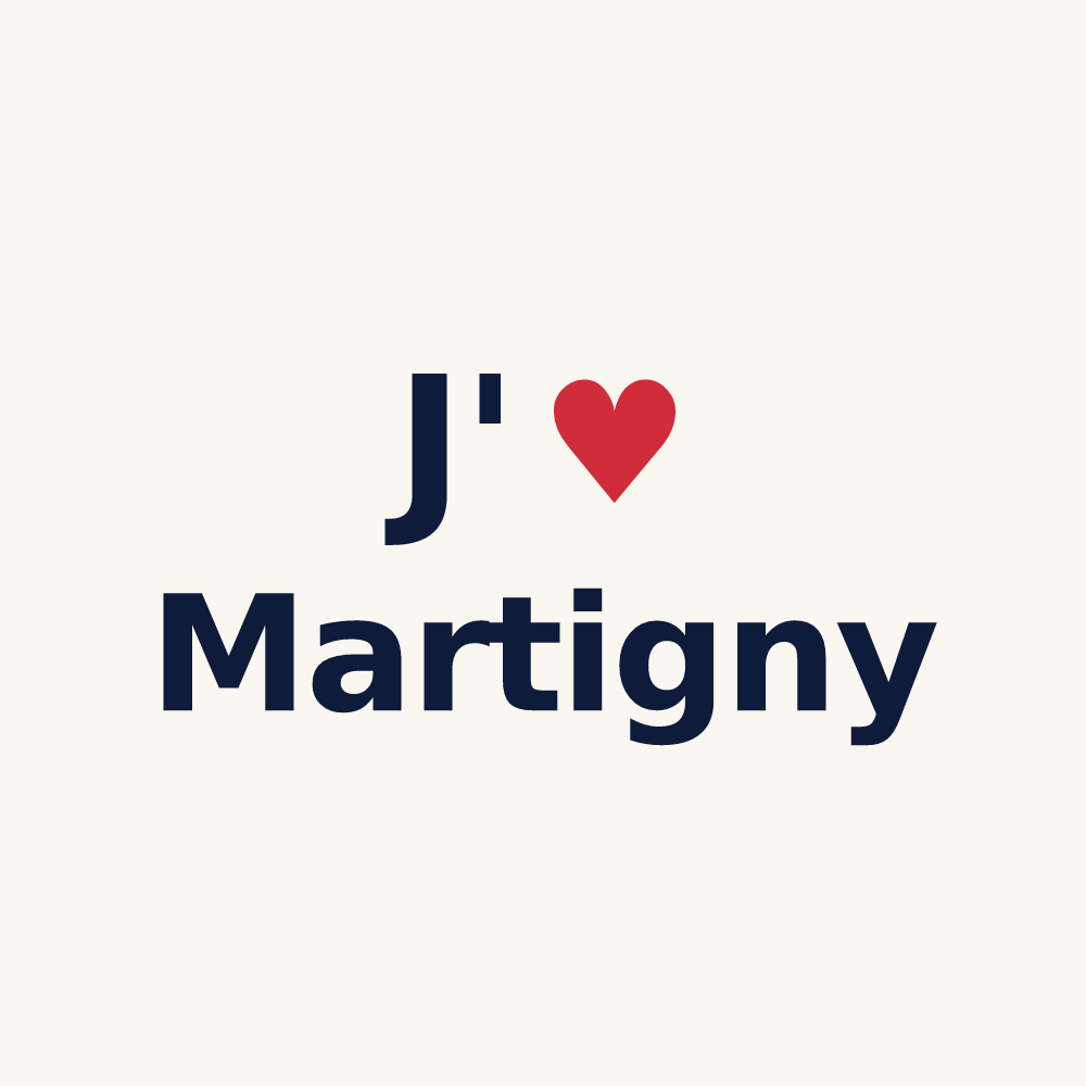 Tasse personnalisée Martigny — design J'aime Martigny