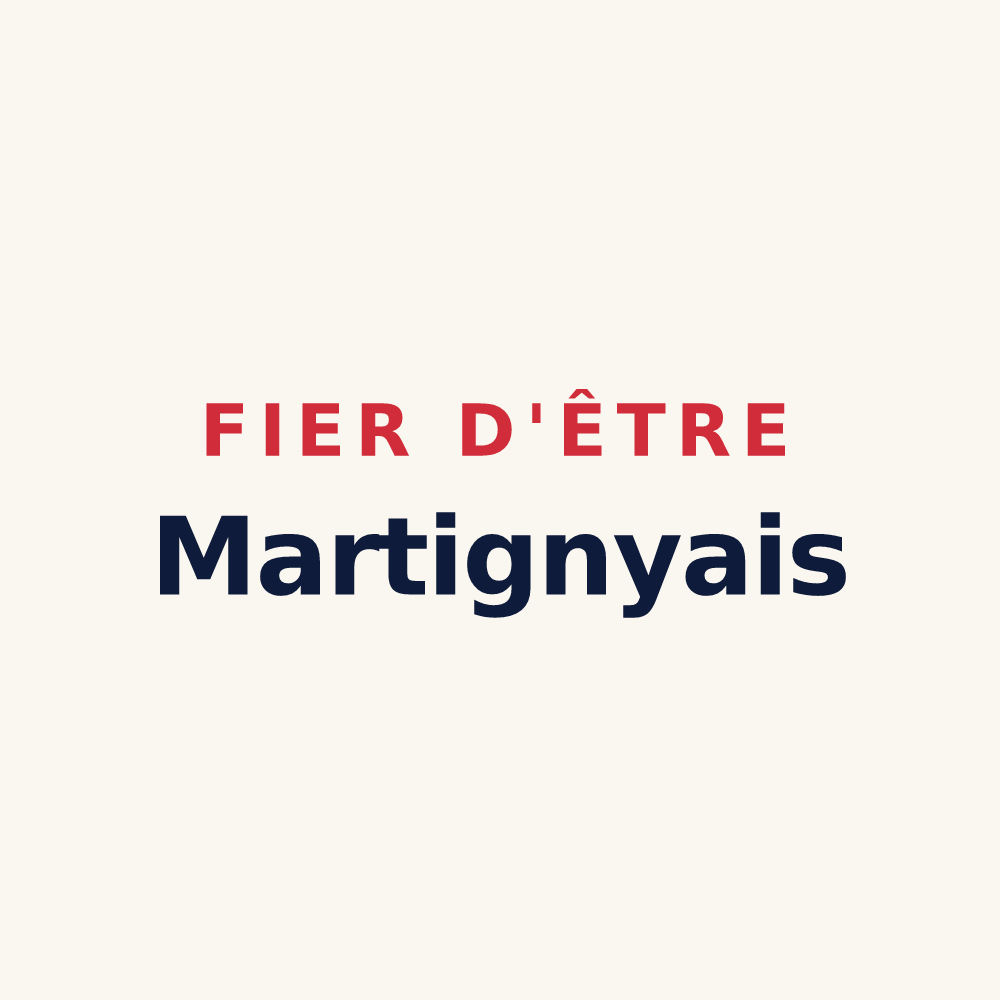 Tasse « Fier d'être Martignyais » — design pour Martigny