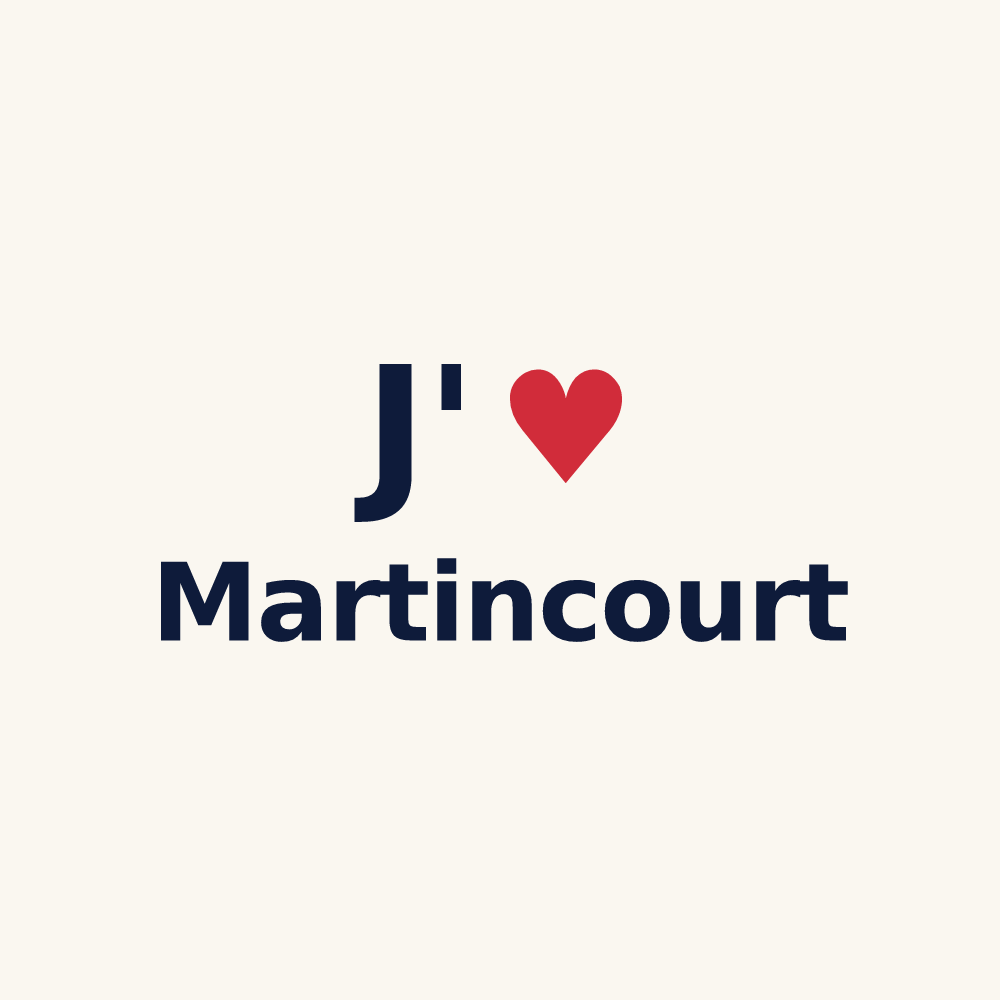 Tasse personnalisée Martincourt — design J'aime Martincourt
