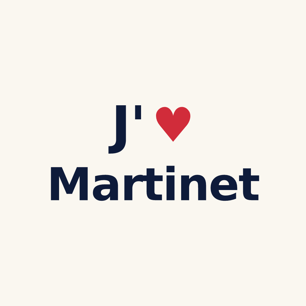 Tasse personnalisée Martinet — design J'aime Martinet