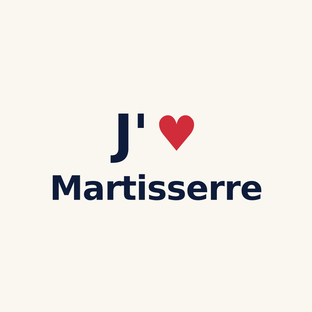 Tasse personnalisée Martisserre — design « J'aime Martisserre » imprimé sur la tasse