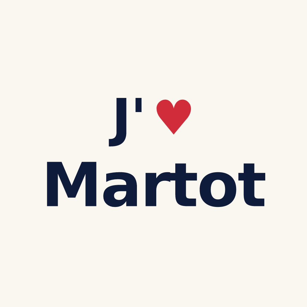Tasse personnalisée Martot — design J'aime Martot