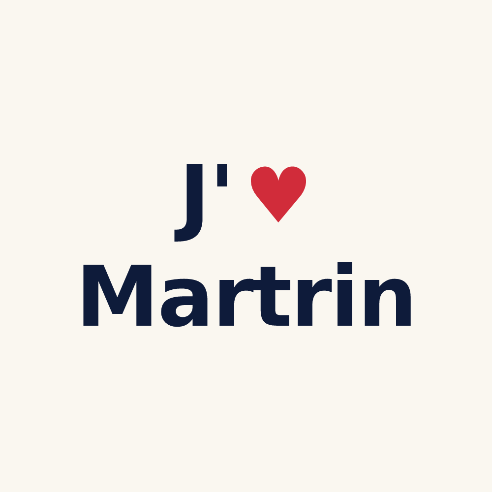 Tasse personnalisée Martrin — design J'aime Martrin