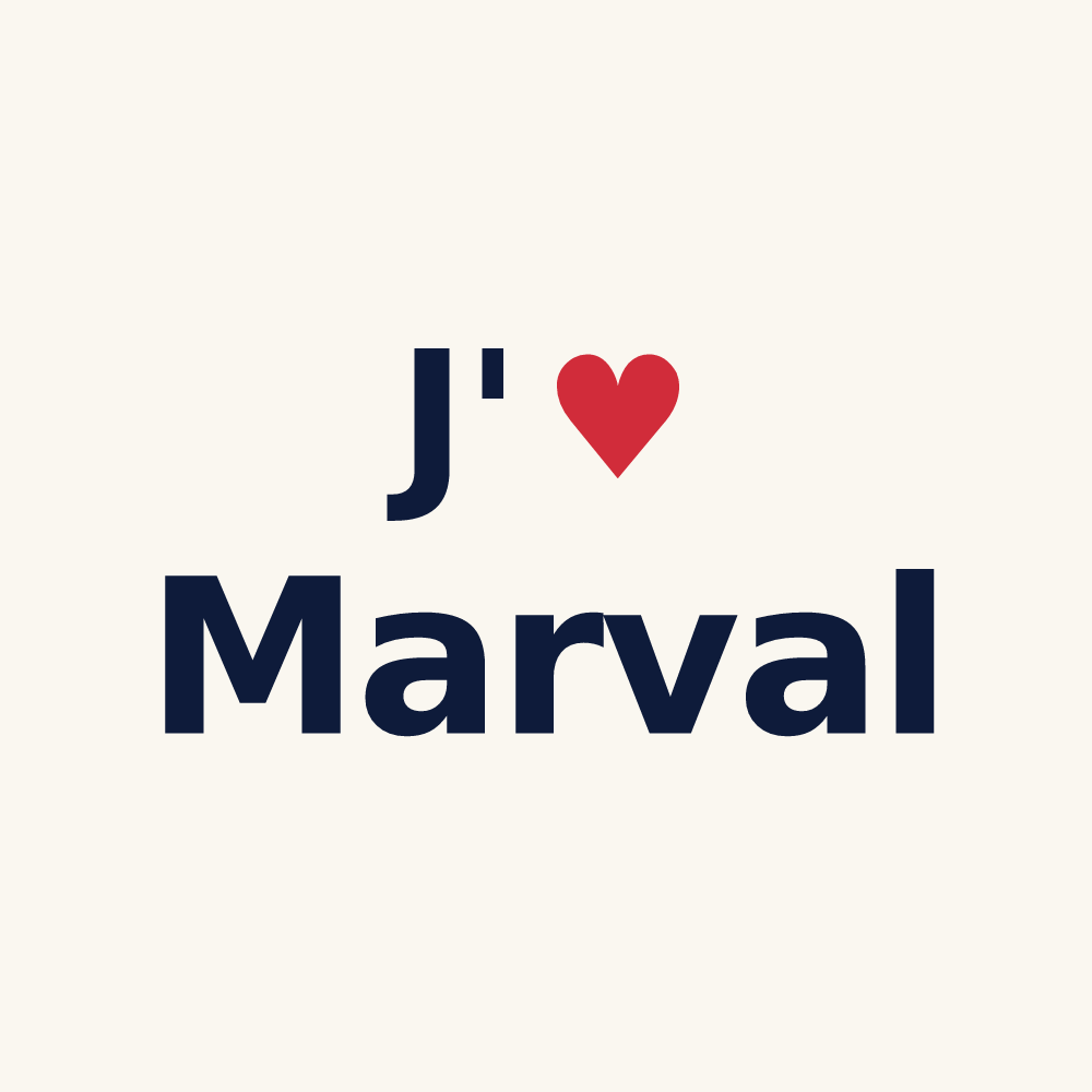 Tasse personnalisée Marval — design J'aime Marval
