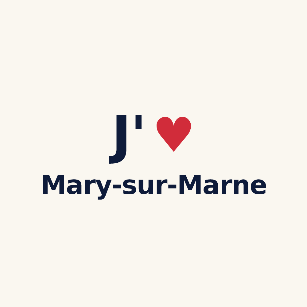 Tasse personnalisée Mary-sur-Marne — design J'aime Mary-sur-Marne