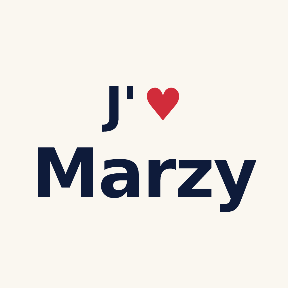 Tasse personnalisée Marzy — design J'aime Marzy