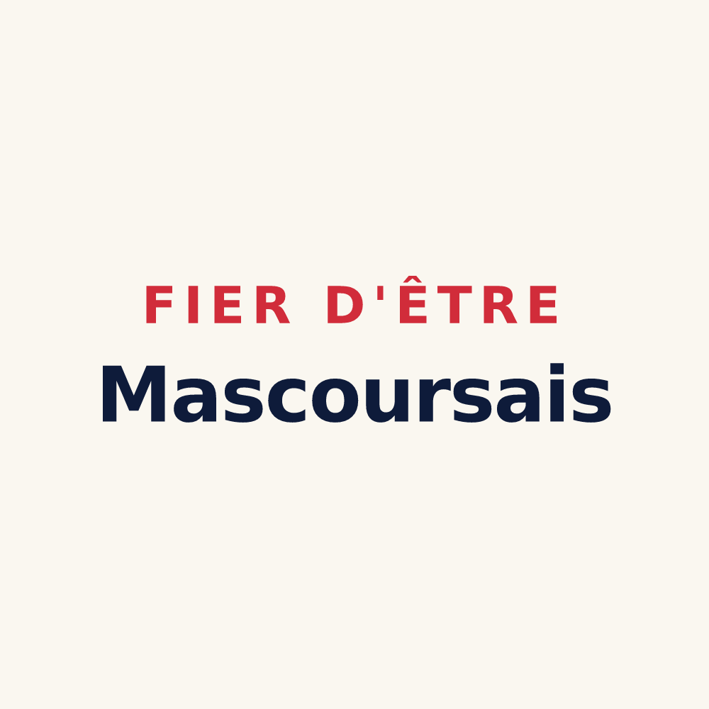 Tasse « Fier d'être Mascoursais » — design pour Mas-des-Cours