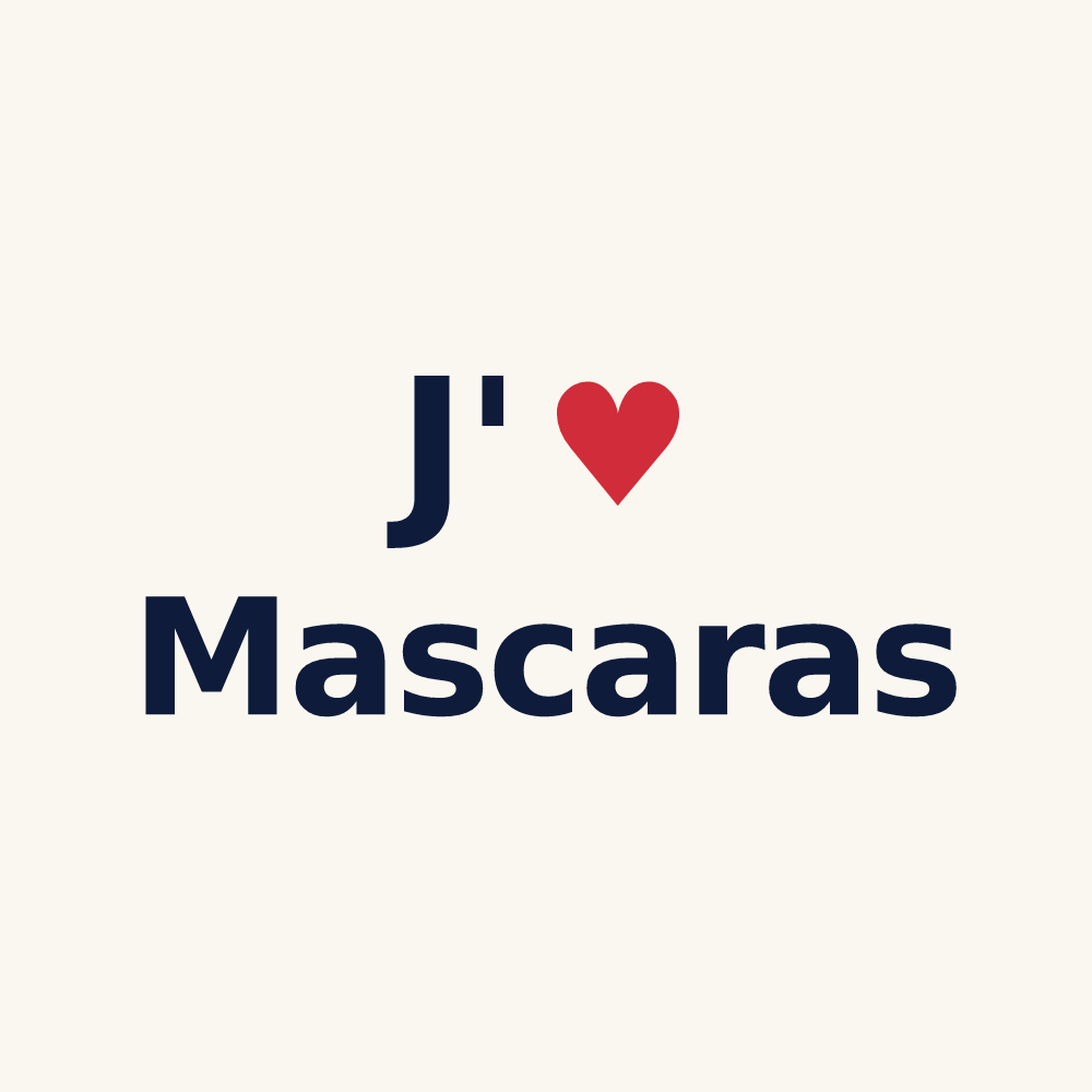 Tasse personnalisée Mascaras — design J'aime Mascaras