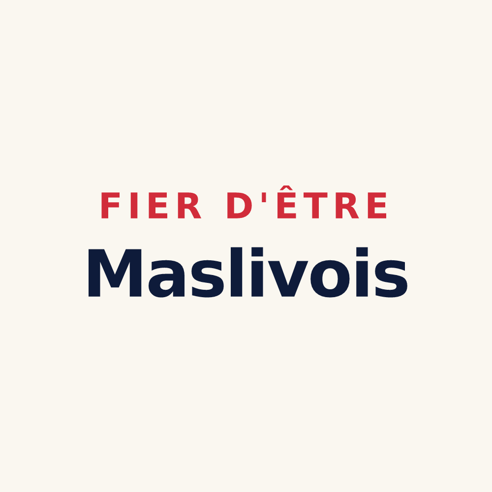 Tasse « Fier d'être Maslivois » — design pour Maslives