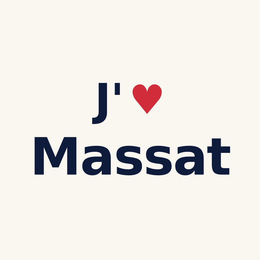 Tasse personnalisée Massat — design J'aime Massat