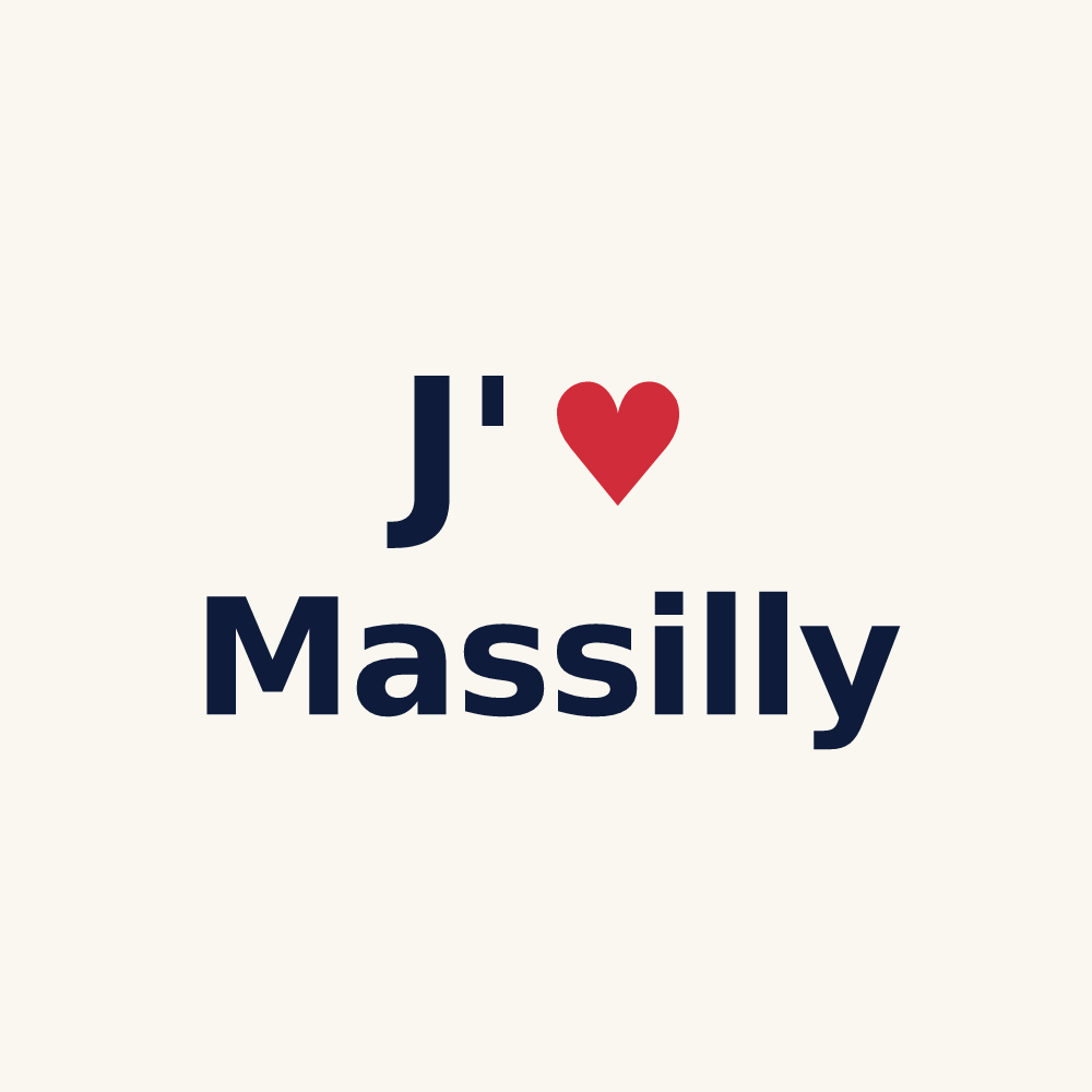 Tasse personnalisée Massilly — design J'aime Massilly