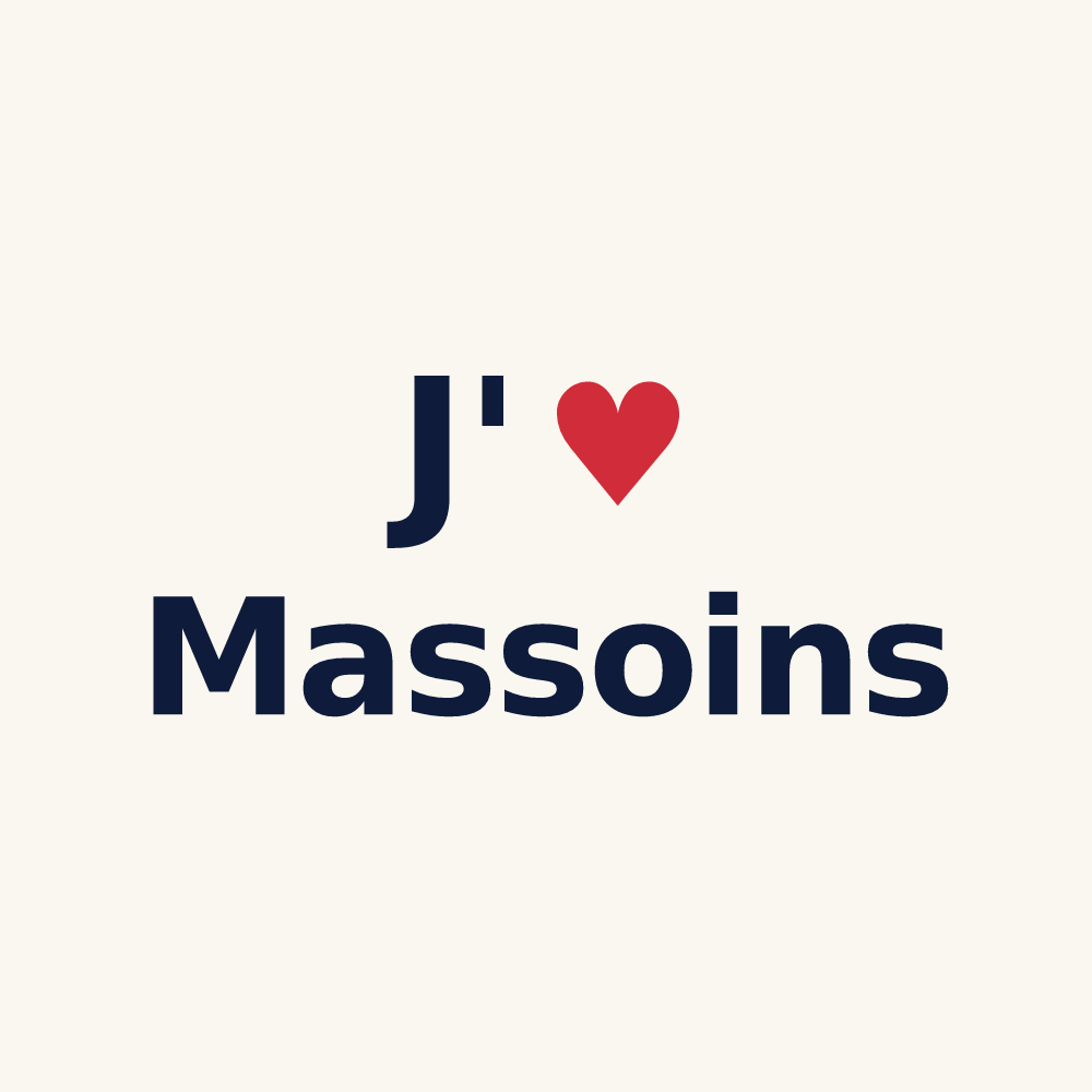 Tasse personnalisée Massoins — design J'aime Massoins