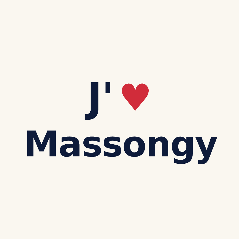 Tasse personnalisée Massongy — design J'aime Massongy