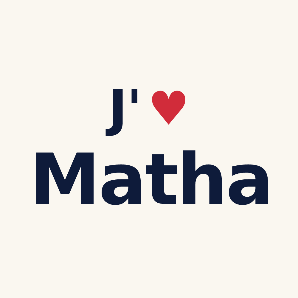 Tasse personnalisée Matha — design J'aime Matha