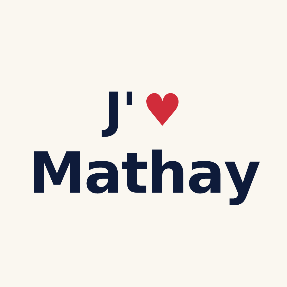 Tasse personnalisée Mathay — design J'aime Mathay