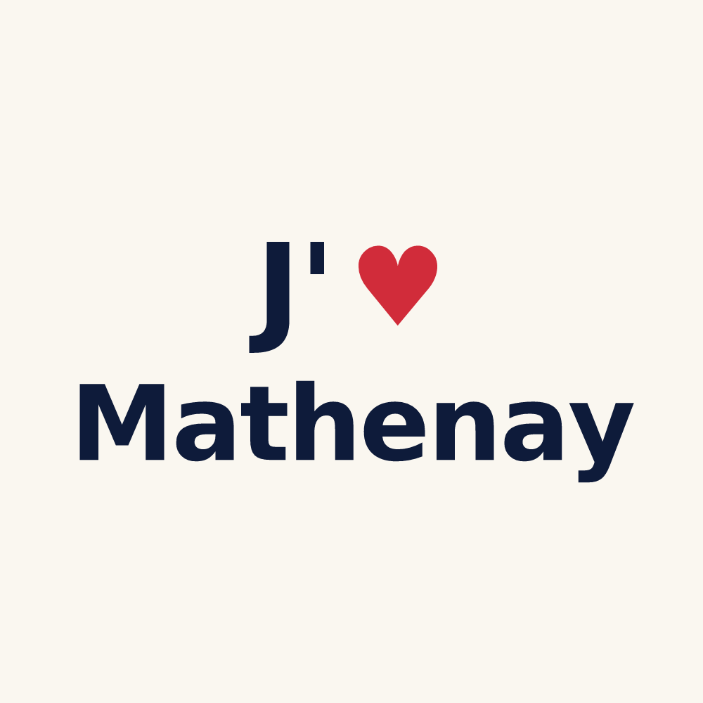 Tasse personnalisée Mathenay — design J'aime Mathenay